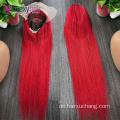 Großhandel rote Spitze Front Jungfrau Haar Brasilianische Perücken